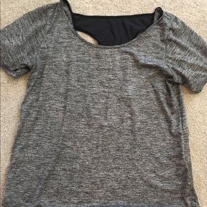 Gray workout top